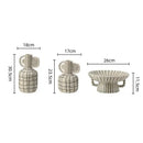 GobekUsa Geometric Line Ceramic Vase Flowerpot Tray Home Decor Accessory