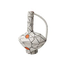 GobekUsa Geometric Line Ceramic Vase with Fringe Decoration