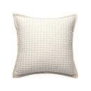 Geometric line embroidered suede pillowcase black & white living room by Decorbites