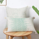 Geometric mosaic cotton crochet tassel cushion cover living room by Decorbites