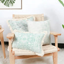 Geometric mosaic cotton crochet tassel cushion cover living room by Decorbites