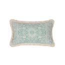Geometric mosaic cotton crochet tassel cushion cover living room by Decorbites