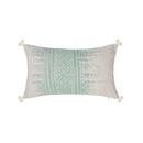 Geometric mosaic cotton crochet tassel cushion cover living room by Decorbites