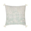 Geometric mosaic cotton crochet tassel cushion cover living room by Decorbites