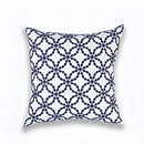 Geometric navy blue & gray cushion cover living room decor by Decorbites