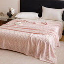 GobekUsa Bamboo Fiber Summer Blanket - Single Double Bed Air Conditioning Lightweight Blanket