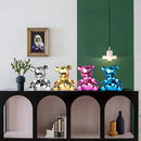 GobekUsa Electroplated Teddy Bear Sculpture for Home Decor