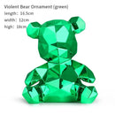 GobekUsa Electroplated Teddy Bear Sculpture for Home Decor