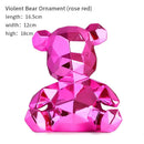 GobekUsa Electroplated Teddy Bear Sculpture for Home Decor