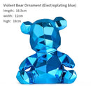 GobekUsa Electroplated Teddy Bear Sculpture for Home Decor