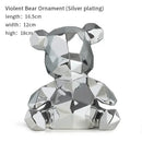 GobekUsa Electroplated Teddy Bear Sculpture for Home Decor