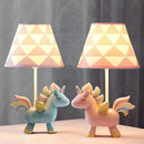 GobekUsa LED Unicorn Table Lamp for Children's Room, Nordic Design Stand Light Lamparas