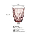 Geometric pink faceted 240ml water glass drinkware dining room tumbler by Decorbites