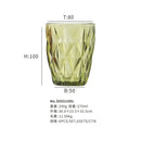 Geometric pink faceted 240ml water glass drinkware dining room tumbler by Decorbites