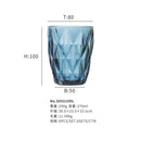 Geometric pink faceted 240ml water glass drinkware dining room tumbler by Decorbites