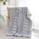 Geometric pink & gray cotton bath towel bathroom quick dry accessory by Decorbites