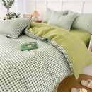 GobekUsa 4-Piece Geometric Floral Quilt Cover Set for 1.5/1.8/2M Beds