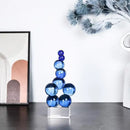 GobekUsa Geometric Crystal Sculpture Silver Ball Home Decor Figurine