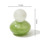 GobekUsa Geometric Sphere Glass Vase with Lid, Desktop Storage Container