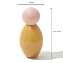 GobekUsa Geometric Sphere Glass Vase with Lid, Desktop Storage Container
