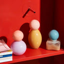 GobekUsa Geometric Sphere Glass Vase with Lid, Desktop Storage Container