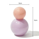 GobekUsa Geometric Sphere Glass Vase with Lid, Desktop Storage Container
