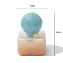 GobekUsa Geometric Sphere Glass Vase with Lid, Desktop Storage Container