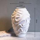 GobekUsa Geometric Spiral Ceramic Vase Flowerpot, Fruit Platter, Home Decor Accessories
