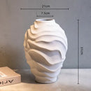 GobekUsa Geometric Spiral Ceramic Vase Flowerpot, Fruit Platter, Home Decor Accessories