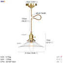 GobekUsa Glass Copper LED Pendant Light for Kitchen Cafe Living Room