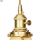 GobekUsa Glass Copper LED Pendant Light for Kitchen Cafe Living Room