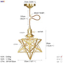 GobekUsa Glass Copper LED Pendant Light for Kitchen Cafe Living Room