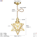 GobekUsa Glass Copper LED Pendant Light for Kitchen Cafe Living Room