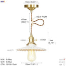 GobekUsa Glass Copper LED Pendant Light for Kitchen Cafe Living Room