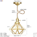 GobekUsa Glass Copper LED Pendant Light for Kitchen Cafe Living Room