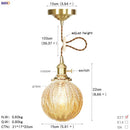 GobekUsa Glass Copper LED Pendant Light for Kitchen Cafe Living Room
