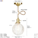 GobekUsa Glass Copper LED Pendant Light for Kitchen Cafe Living Room
