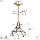 GobekUsa Glass Copper LED Pendant Light for Kitchen Cafe Living Room
