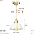 GobekUsa Glass Copper LED Pendant Light for Kitchen Cafe Living Room