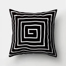 Geometric star print black & white pillow cover living room decor by Decorbites