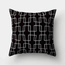 Geometric star print black & white pillow cover living room decor by Decorbites