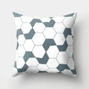Geometric star print black & white pillow cover living room decor by Decorbites