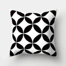 Geometric star print black & white pillow cover living room decor by Decorbites