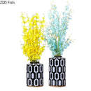 GobekUsa Geometric Stripes Ceramic Vase Home Decor Storage Tank Living Room Table