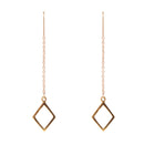 Bronze Geometric Threader Earrings