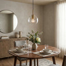 Geometric Transparent Glass Pendant Light
