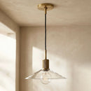 Geometric Transparent Glass Pendant Light