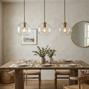 Geometric Transparent Glass Pendant Light