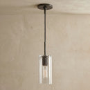 Geometric Transparent Glass Pendant Light
