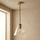 Geometric Transparent Glass Pendant Light